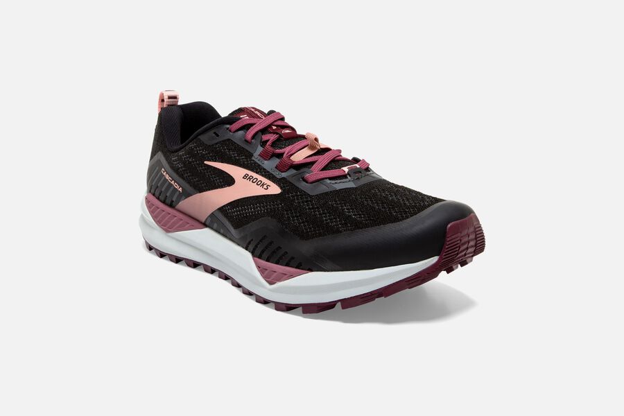 Brooks Cascadia 15 Trail Löparskor Dam - Svarta/Rosa - 6541-IWKCX